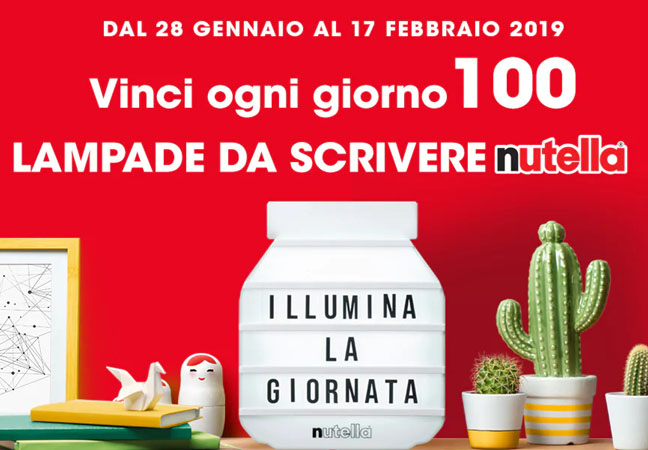 lampada da scrivere nutella